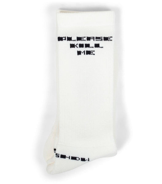Rick Owens DRKSHDW Please Kill Me Knit Socks White | SOMEWHERE