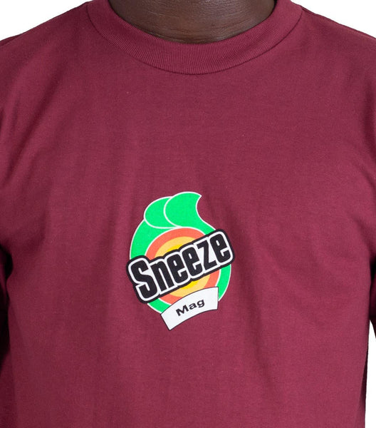 Sneeze Magazine Bounty T-Shirt Burgundy | SOMEWHERE