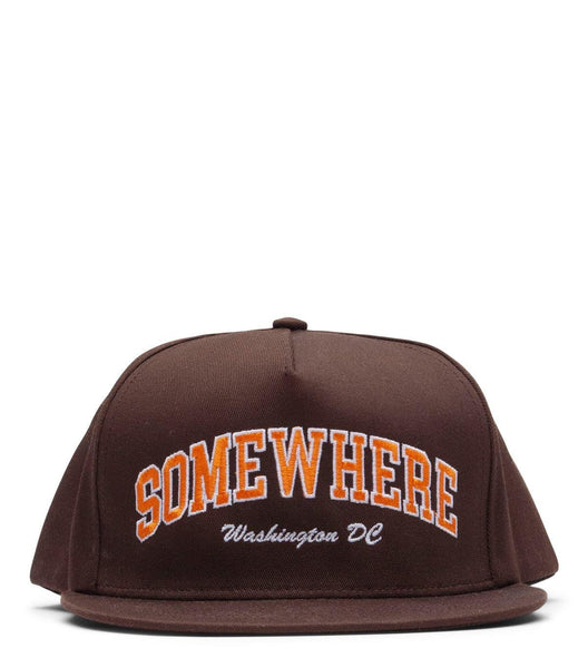 SOMEWHERE 5-Panel Arch Hat Brown