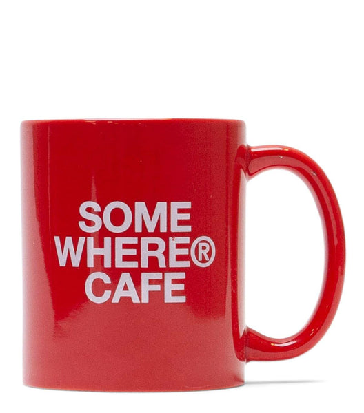 SOMEWHERE Cafe Coffee Mug Red