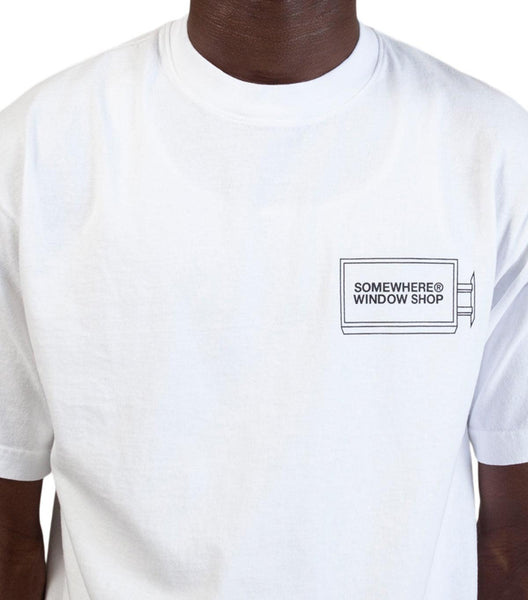 SOMEWHERE Window Shop T-Shirt White Black | SOMEWHERE