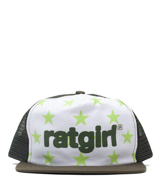 Stray Rats Ratgirl Star Trucker Hat Green