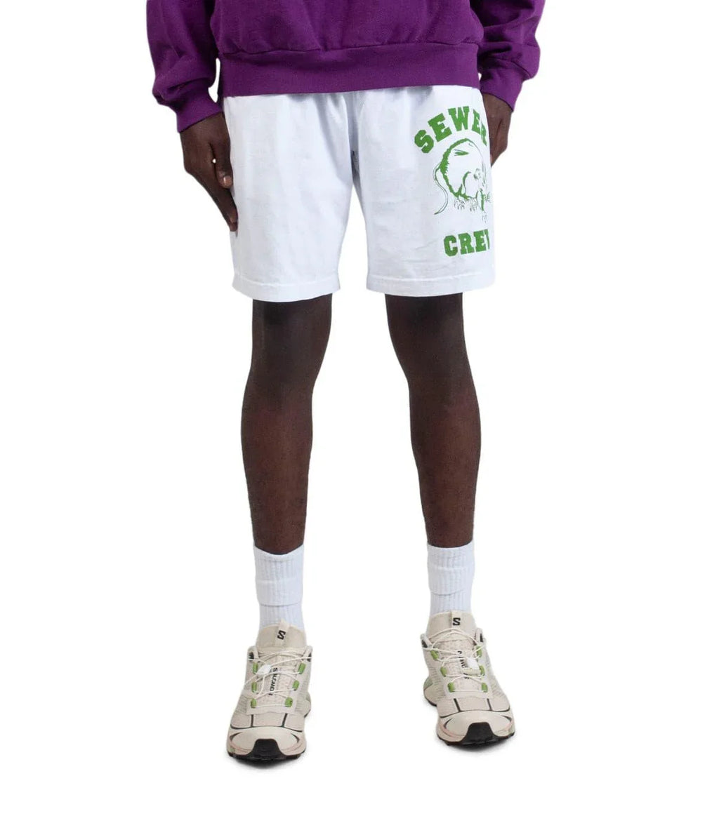Stray Rats Sewer Crew Jammer Short White | SOMEWHERE